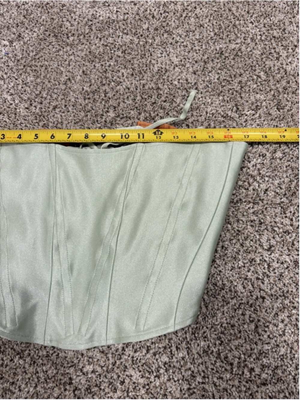 Rezek Studio Corset & Wide Leg Pants Set Green Satin Womens Size S - Picture 14 of 16